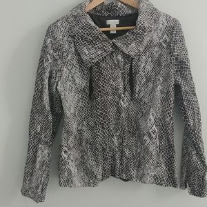 Chico's Snakeskin Print Jacket